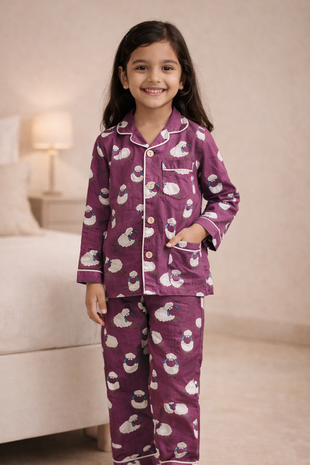 Lavender Dream Sheep Nightsuit Set