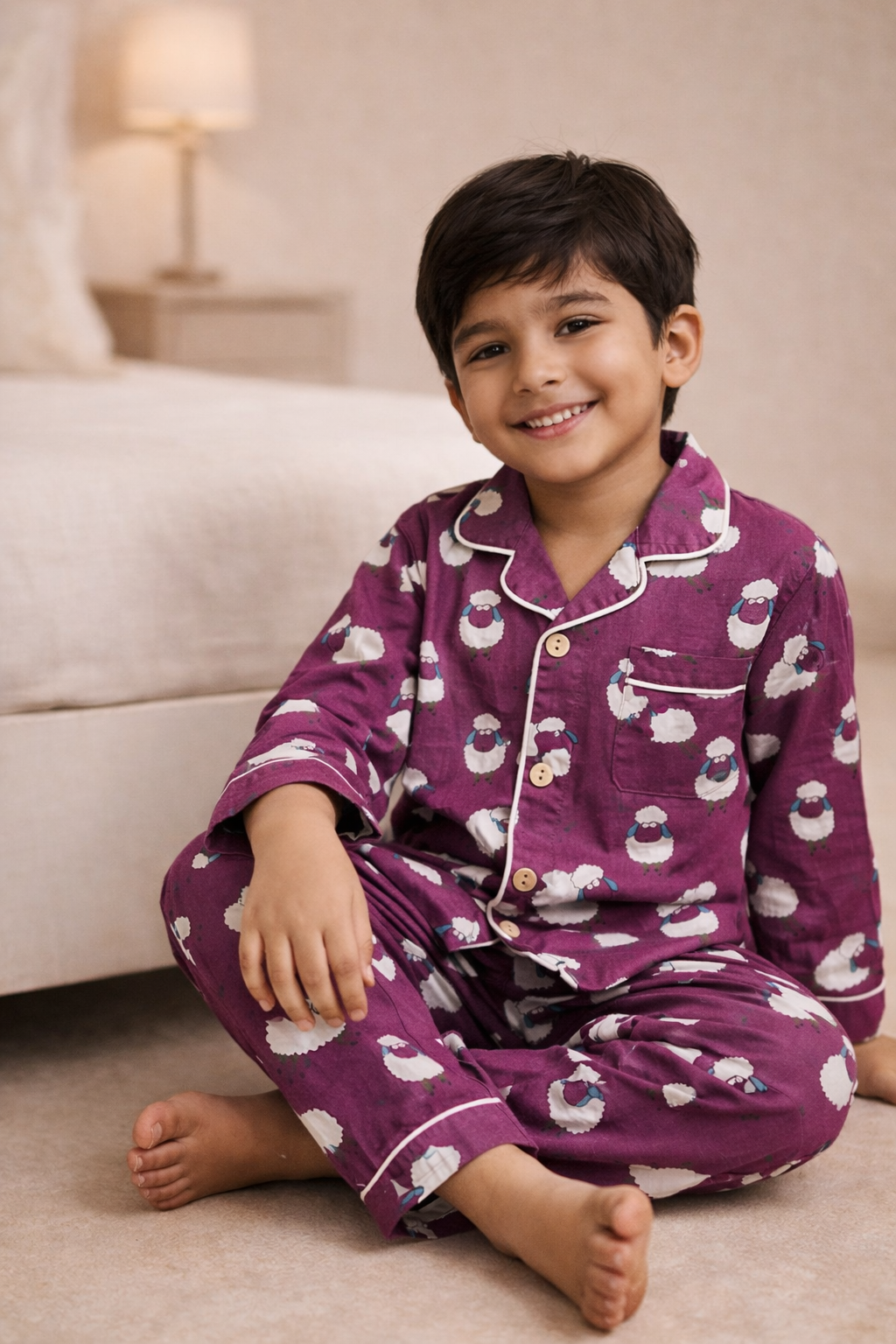 Lavender Dream Sheep Nightsuit Set