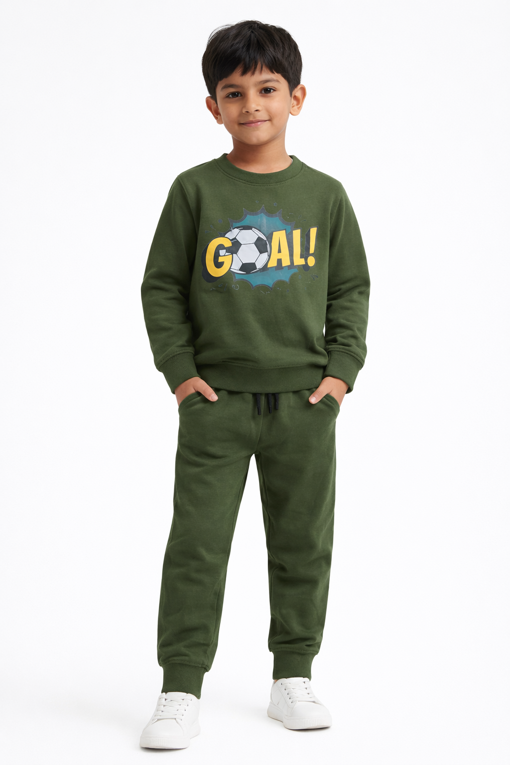 Olive "Goal" T-Shirt & Joggers PlayweBoysar Set – Lightweight Summer Travelwear